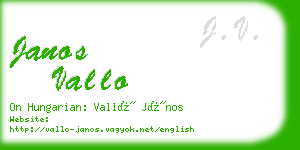 janos vallo business card